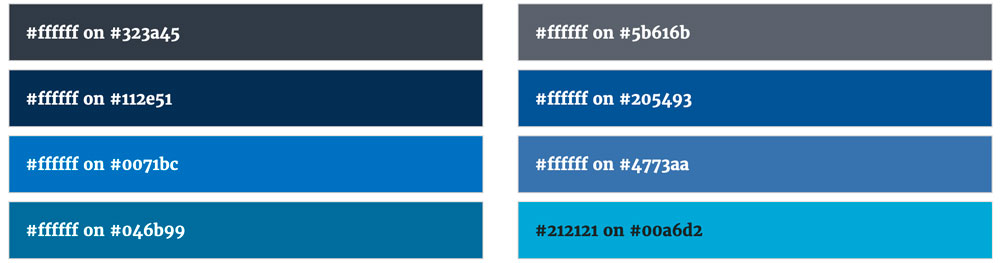 Web Accessibility Guidelines has a color contrast cool